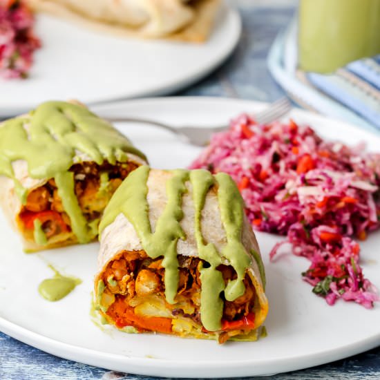 Moroccan Chickpea Burritos