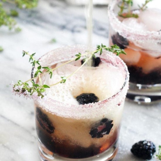 Blackberry Kombucha Vodka Smash