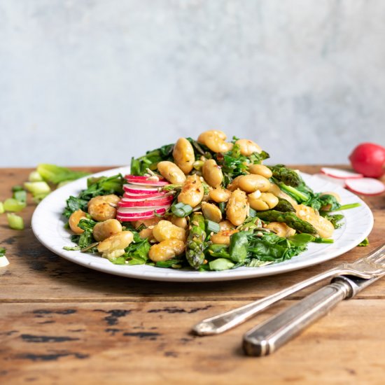 Warm Spring Salad with Butter Beans