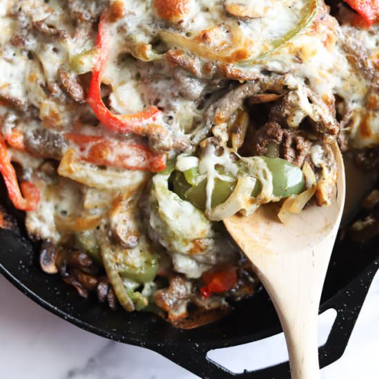 Philly Cheesesteak Skillet