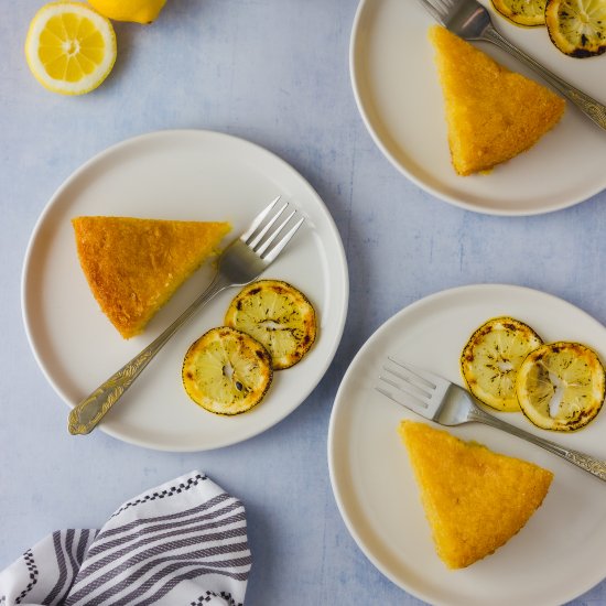 Lemon Polenta Cake (vegan recipe)