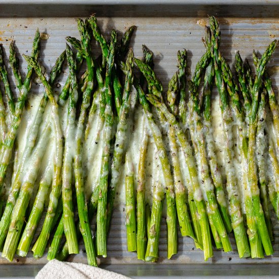 Cheesy Baked Asparagus