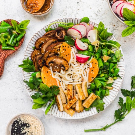 Citrus Sesame Mushroom Noodle Bowls