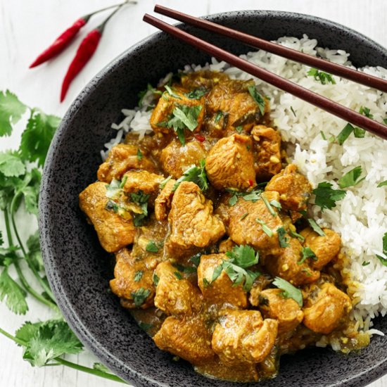 Thai Curry Chicken with Rice