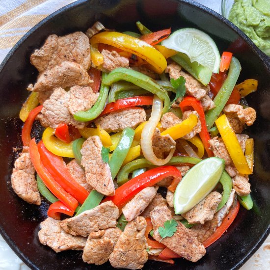 Easy Pork Fajitas