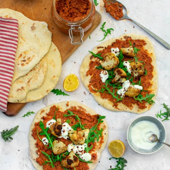 Roasted Cauliflower Flatbreads