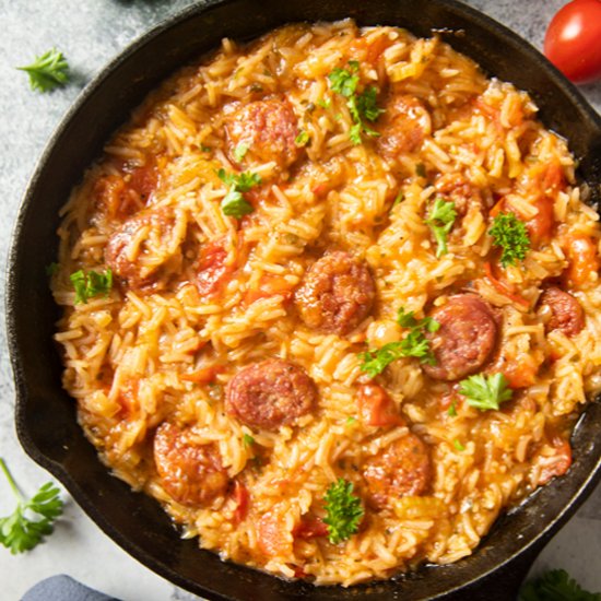 One-Pot Italian Sausage & Rice