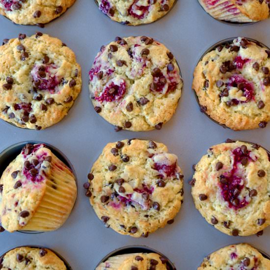 Raspberry Chocolate Chip Muffins