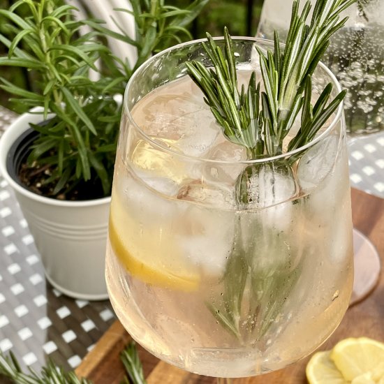 Rosé Spritz with Rosemary Vodka