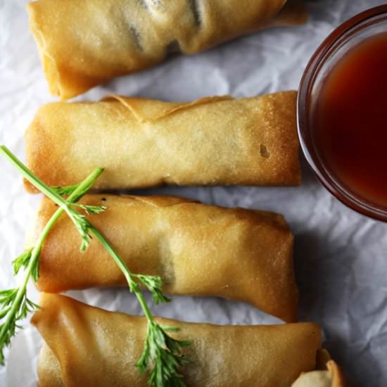 Spring Rolls with Red Bean Paste