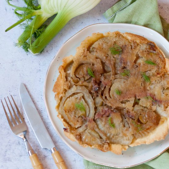 tarte tatin with fennel