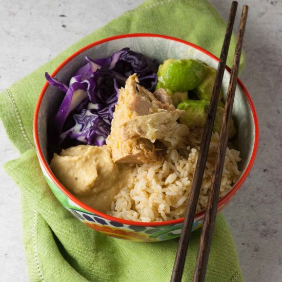 Poke with tuna and avocado