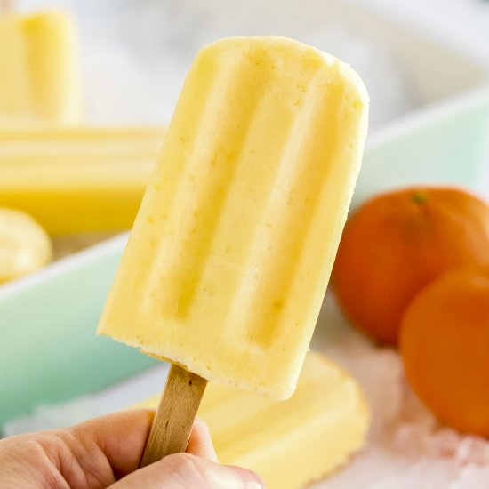 Orange Creamsicle Popsicles