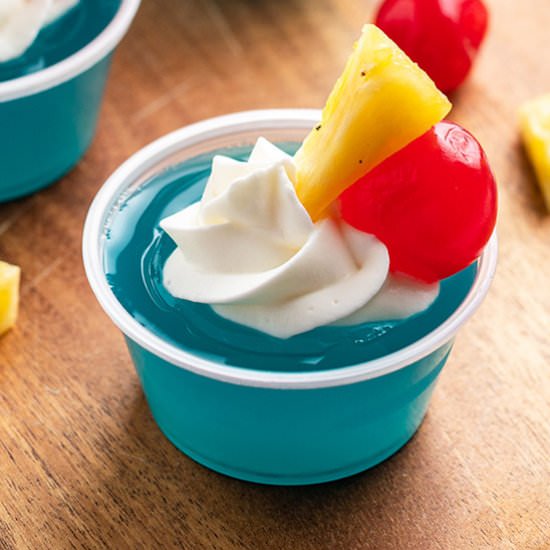 Blue Hawaiian Jello Shots