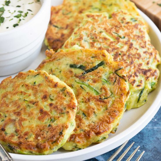 Cheesy Courgette Fritters