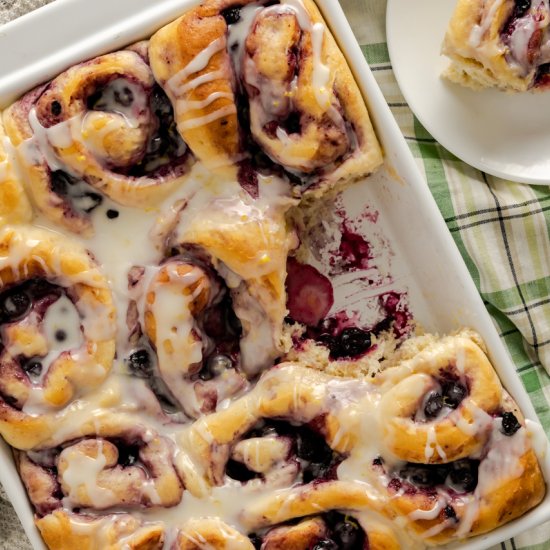 Lemon Blueberry Sweet Rolls