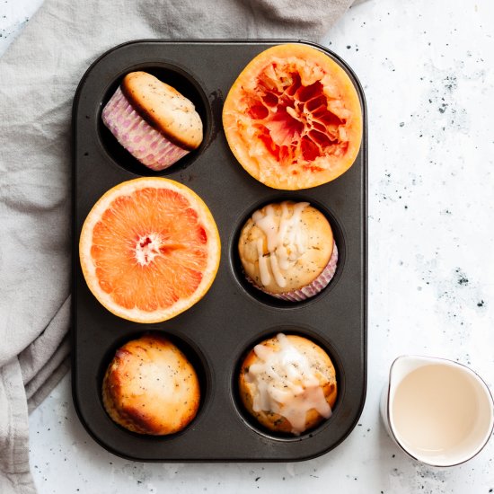 Grapefruit Yogurt Muffins