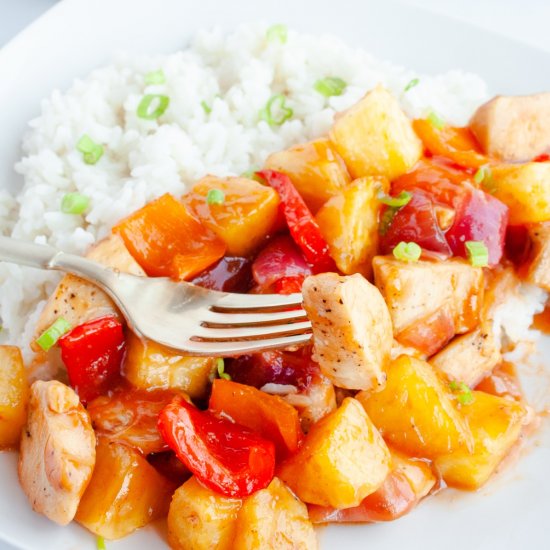 Hawaiian Chicken with Coconut Rice