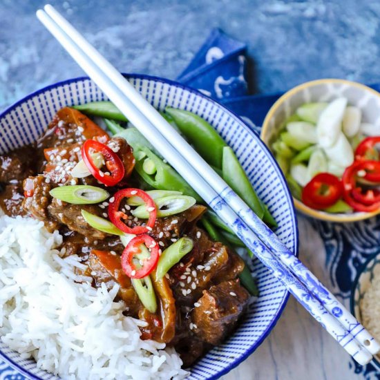 Beef in Black Bean Sauce