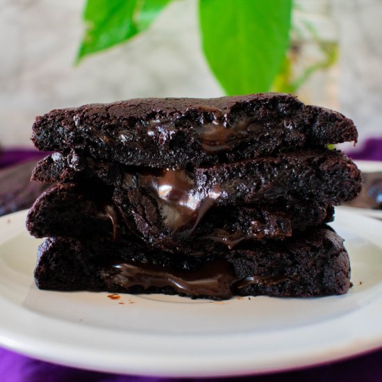 Hot Fudge Chocolate Lava Cookies