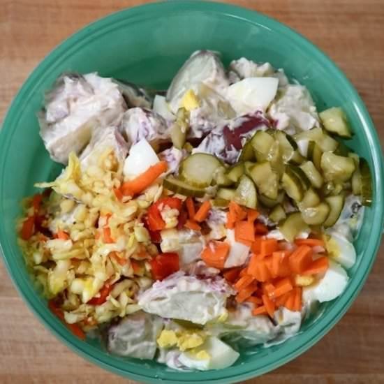 Potato Salad with Fermented Veggies