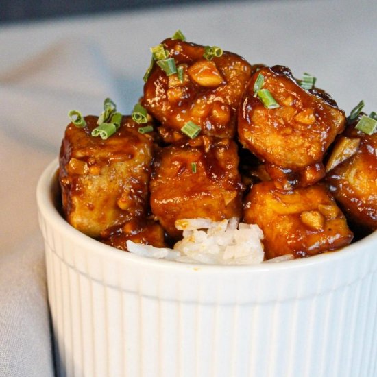 Sticky maple miso tofu