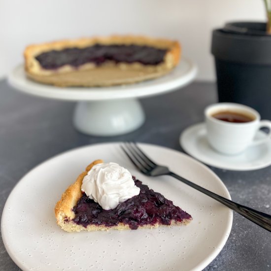 Sugar-Free Vegan Blueberry Pie