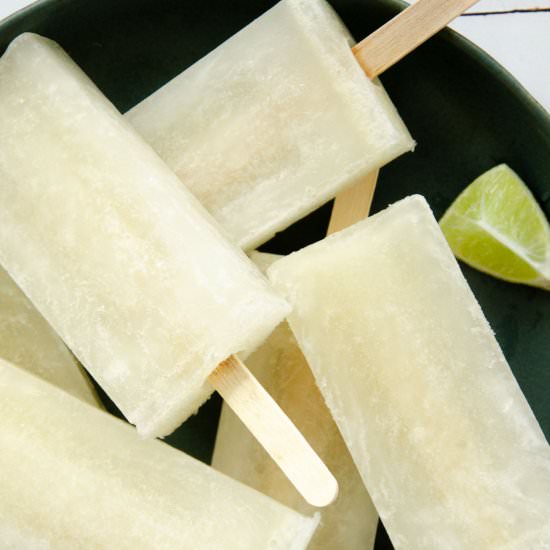 Low Sugar Lime Popsicles