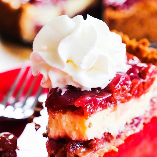 Baked Cherry Cheesecake