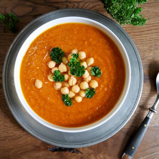 Chickpea and pumpkin soup