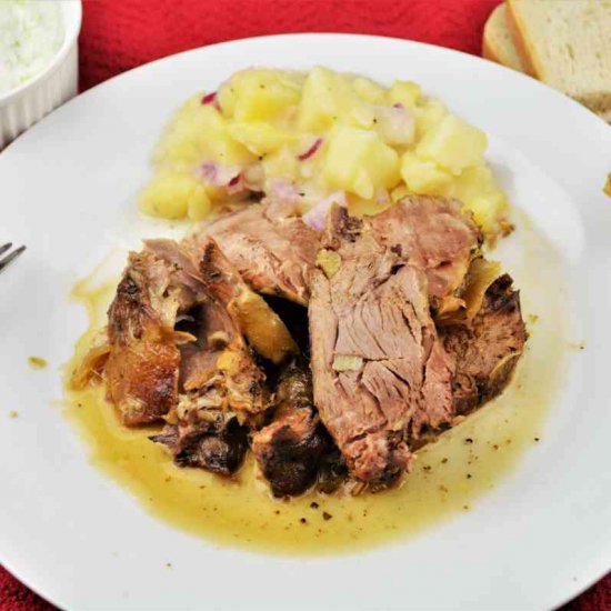 Slow Roasted Leg of Lamb