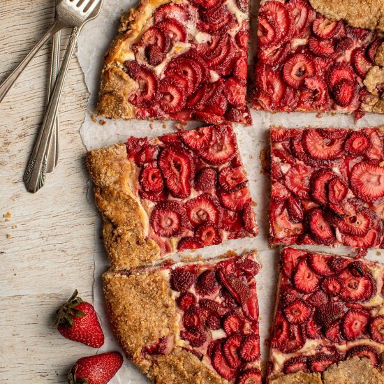 Strawberry galette