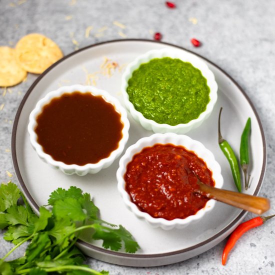 Three Indian Chutneys