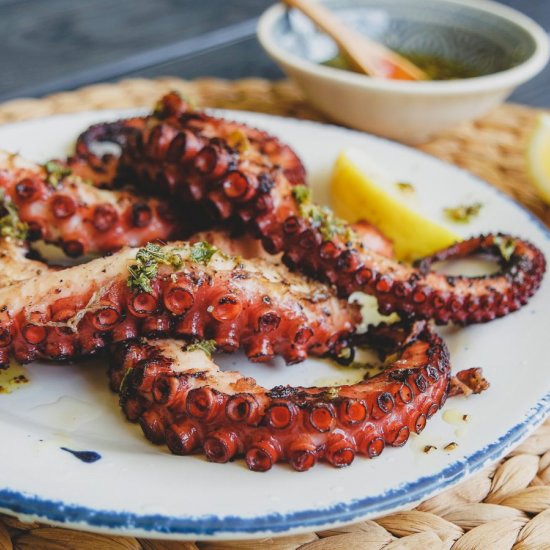 Lemon Oregano Grilled Octopus