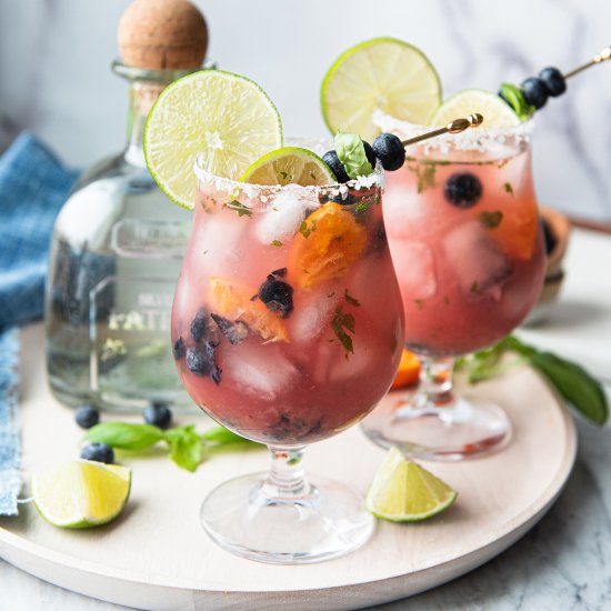 Blueberry Basil Margarita