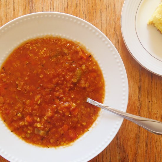 Tomato Red Lentil Soup