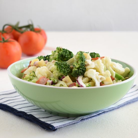 broccoli and cauliflower salad