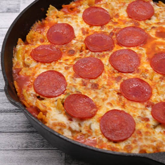 Skillet Pepperoni Pizza Pasta