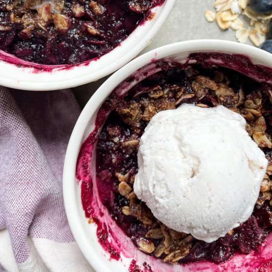 Healthy Blueberry Crisp