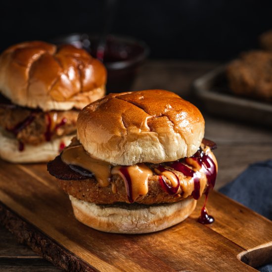 Vegan PB & Jelly Chicken Sandwich