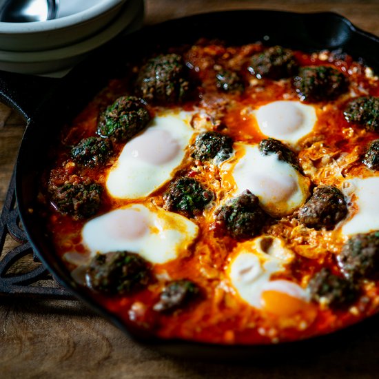 Shakshuka with Kofta Meatballs