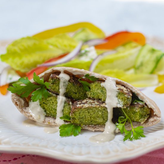 lower fat sesame falafel