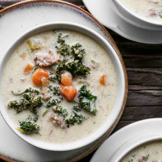 Gluten Free Sausage & Kale Soup