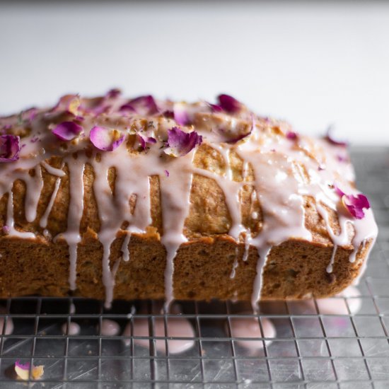 quince rosewater loaf cake