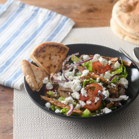 Chicken Gyros French Fry Salad