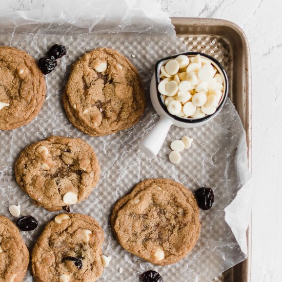 WHITE CHOCOLATE CHIP CHERRY COOKIES