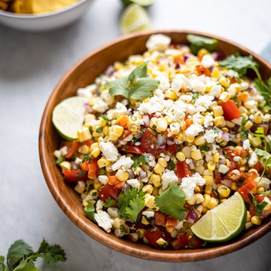 Raw Corn Salad with Tequila & Lime