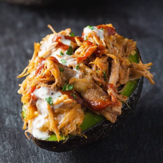 Pulled Pork Stuffed Avocados