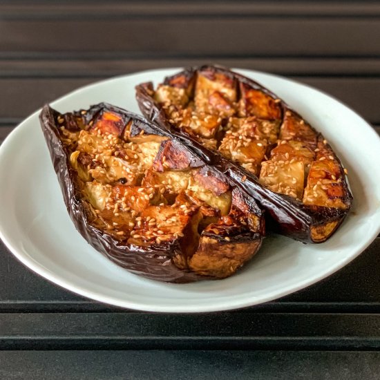 Sesame Ginger Roasted Eggplant