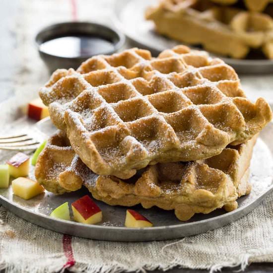 Gluten Free Apple Cinnamon Waffles